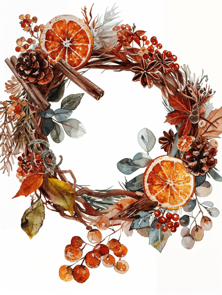 Wreath Adorned With Citrus Slices