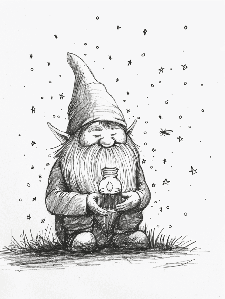 Gnome Holding Candle Jar