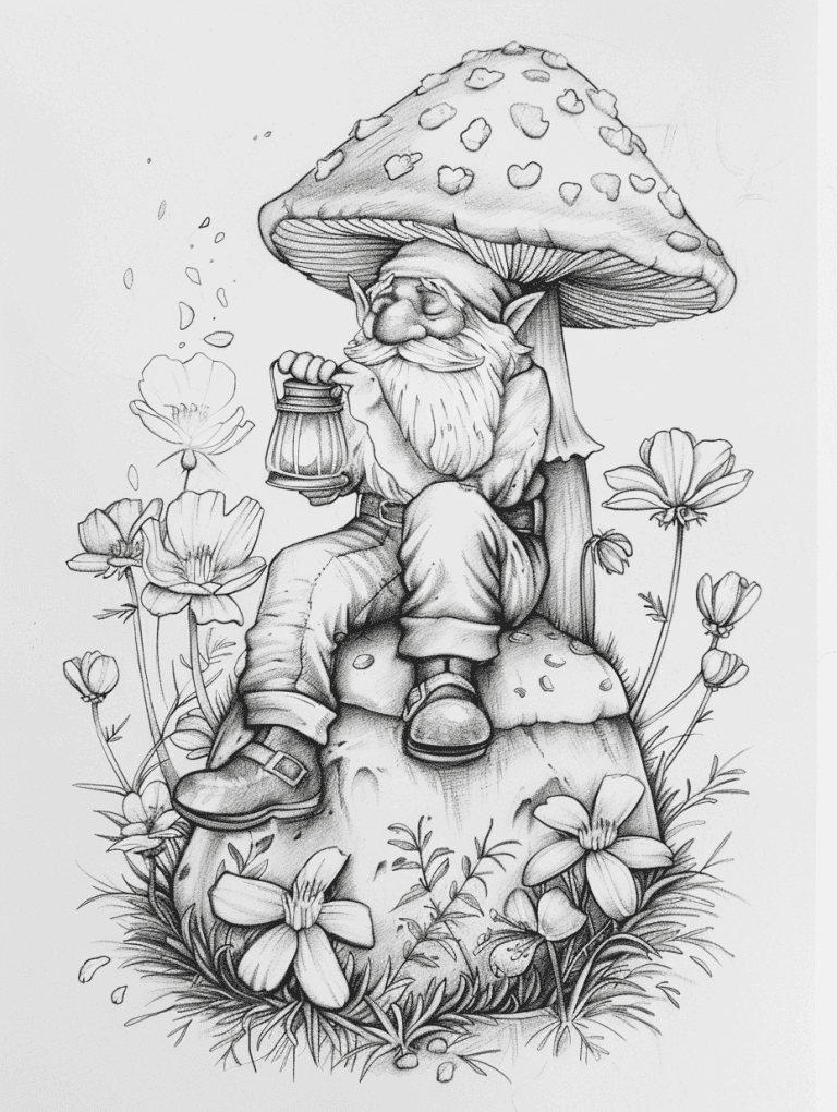 Gnome Holding A Lantern