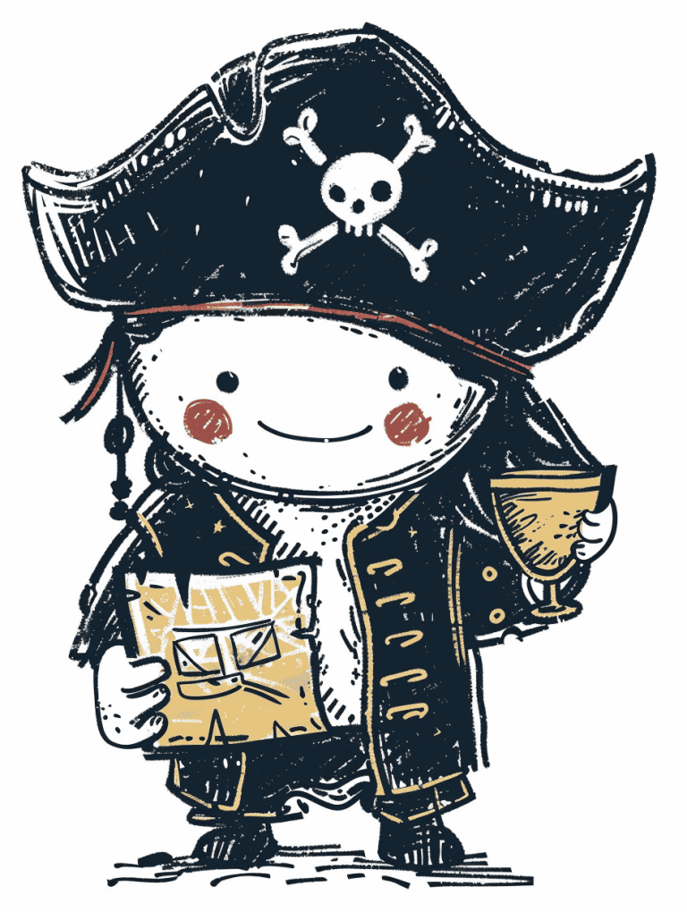Pirate Holding A Cup
