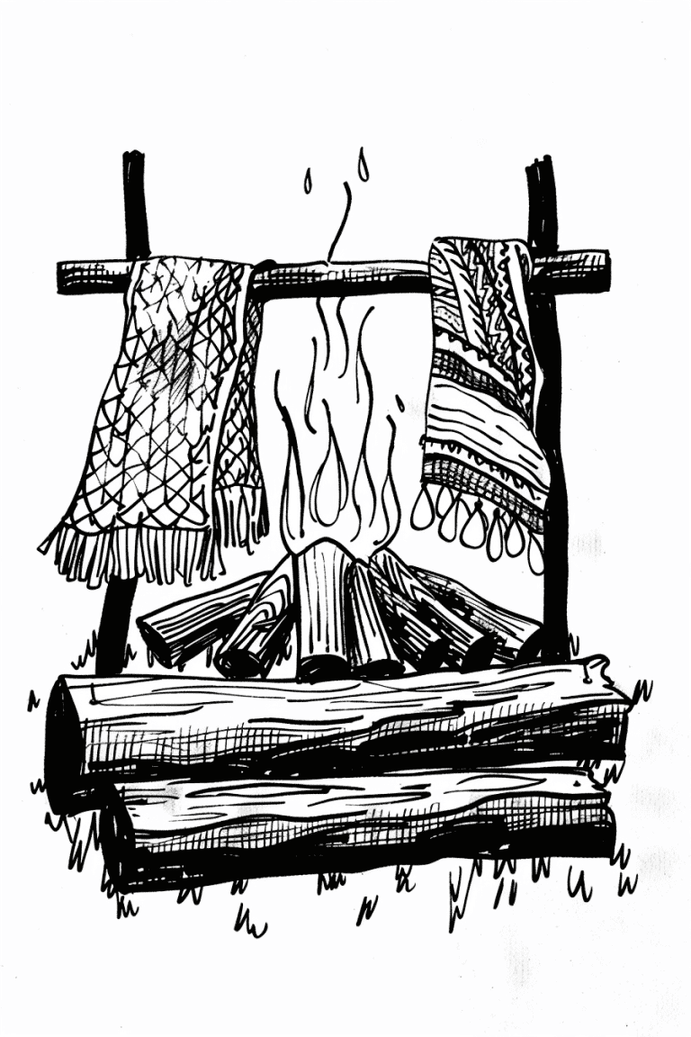 Scarves Hanging On The Backrest