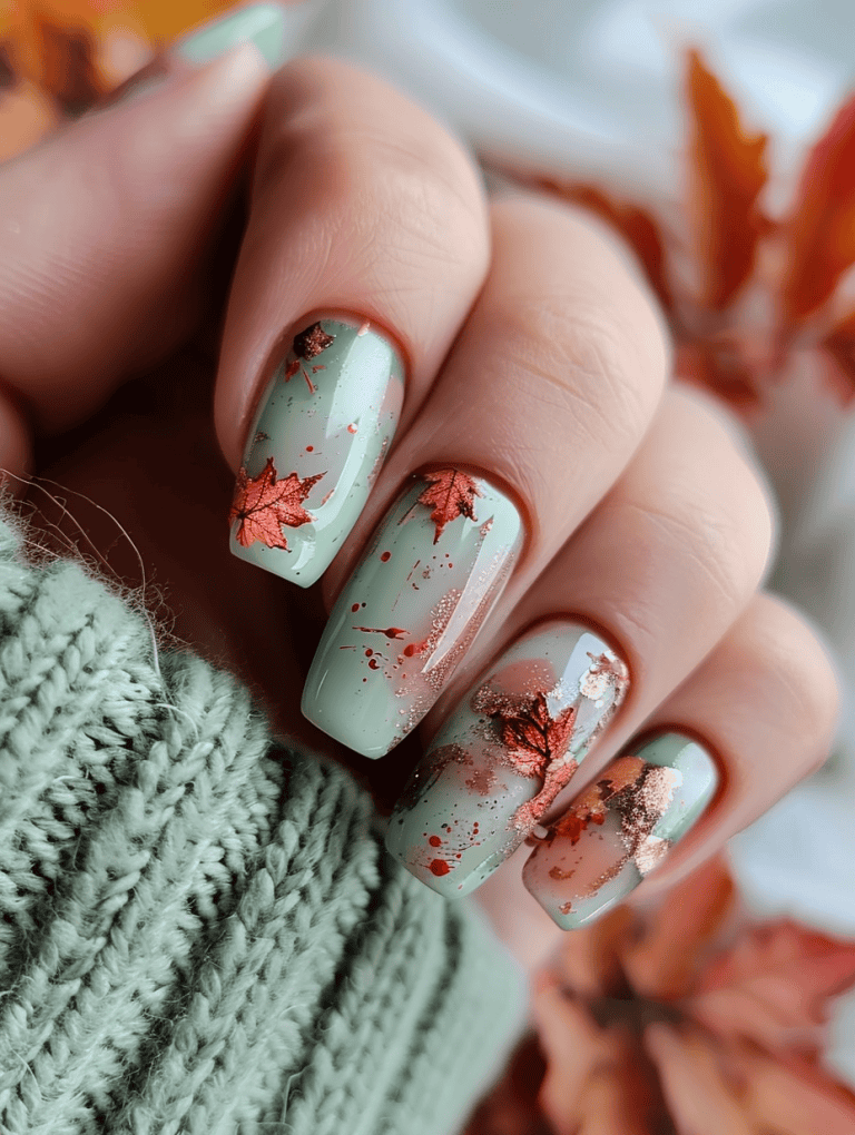 Sage Green Base Accented With Splashes