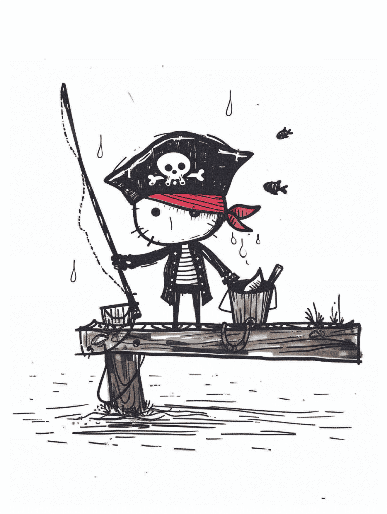 Pirate On A Dock