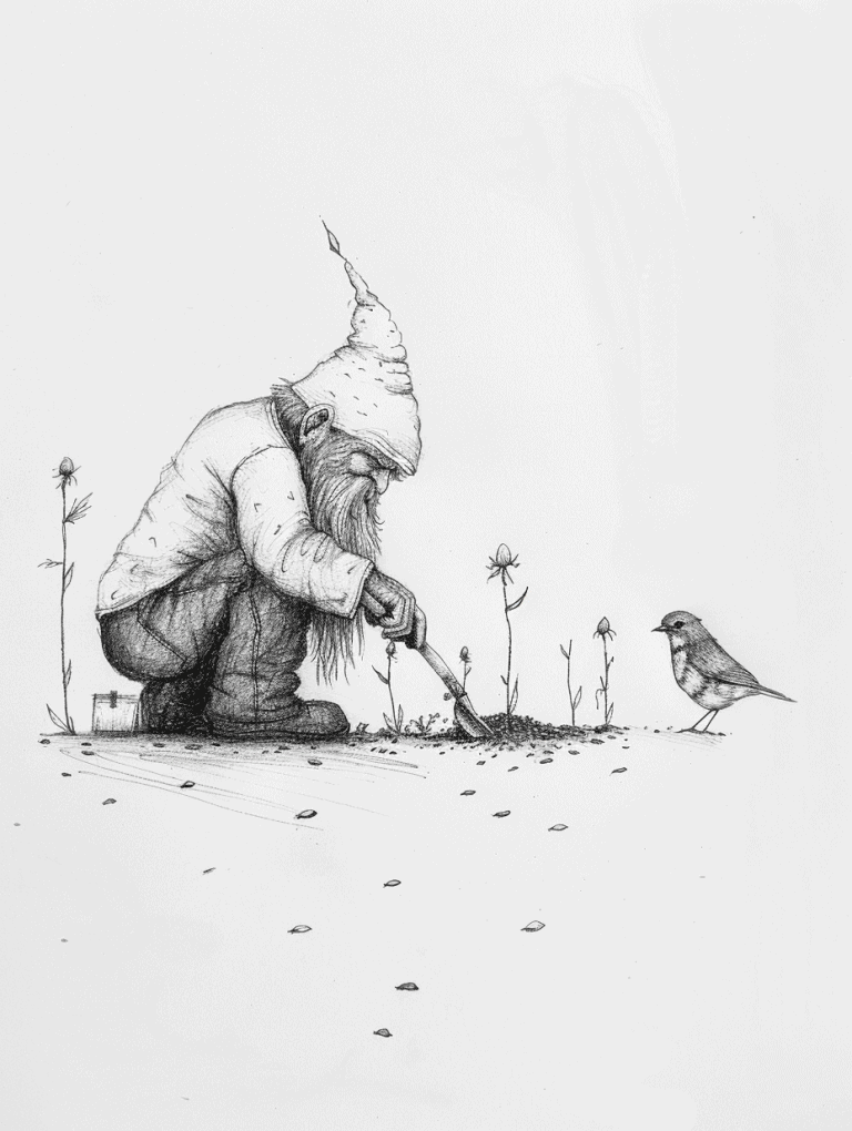 Gnome Planting Seeds