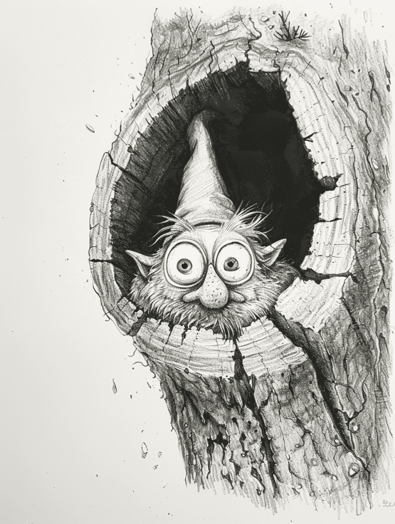 Gnome Playing Hide And Seek
