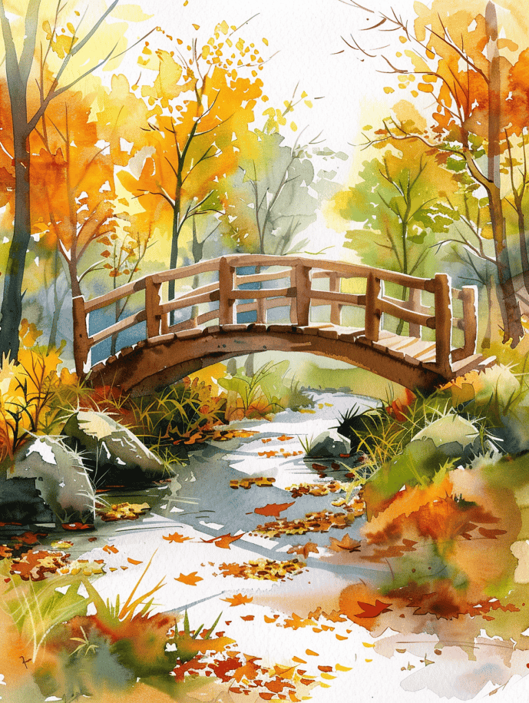 Rustic Wooden Bridge