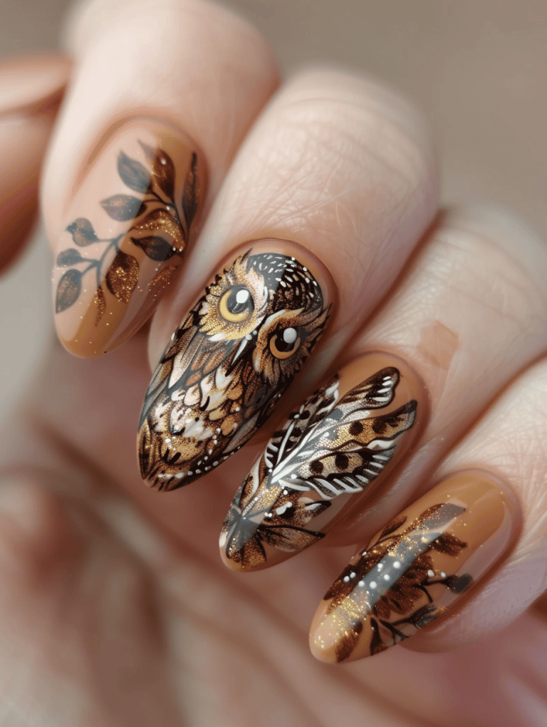 Single Nail Charming Owl
