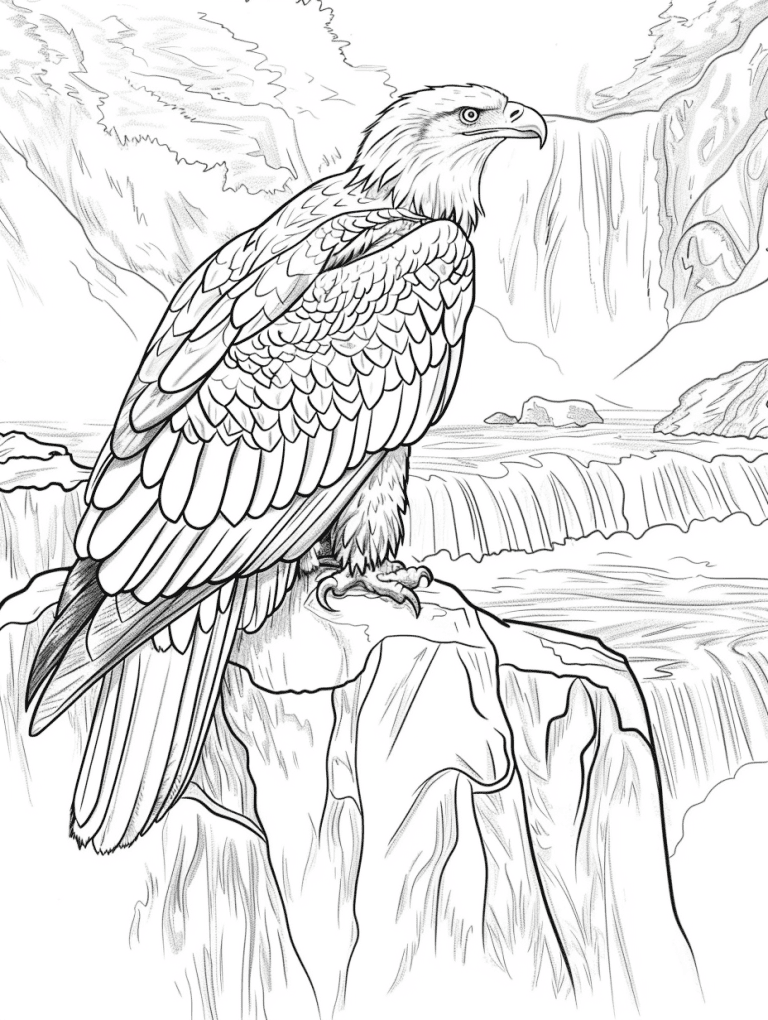Eagle Perched On A Rock
