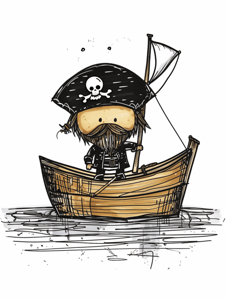 Pirate On A Boat