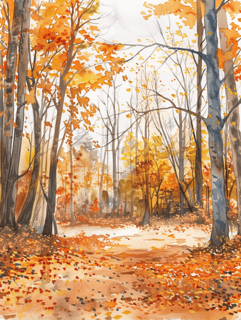 Tranquil Autumn Forest