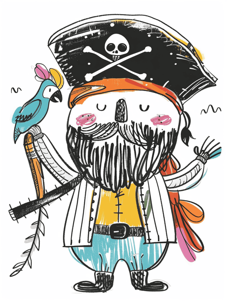 Pirate With A Parrot