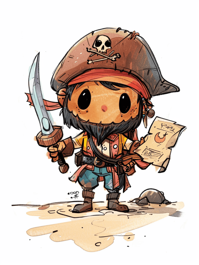 Pirate Holding A Sword