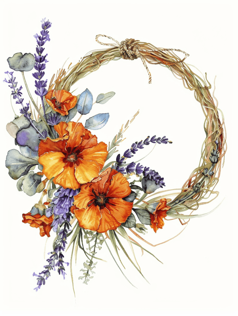 Wreath Composed Of Twisting Vines