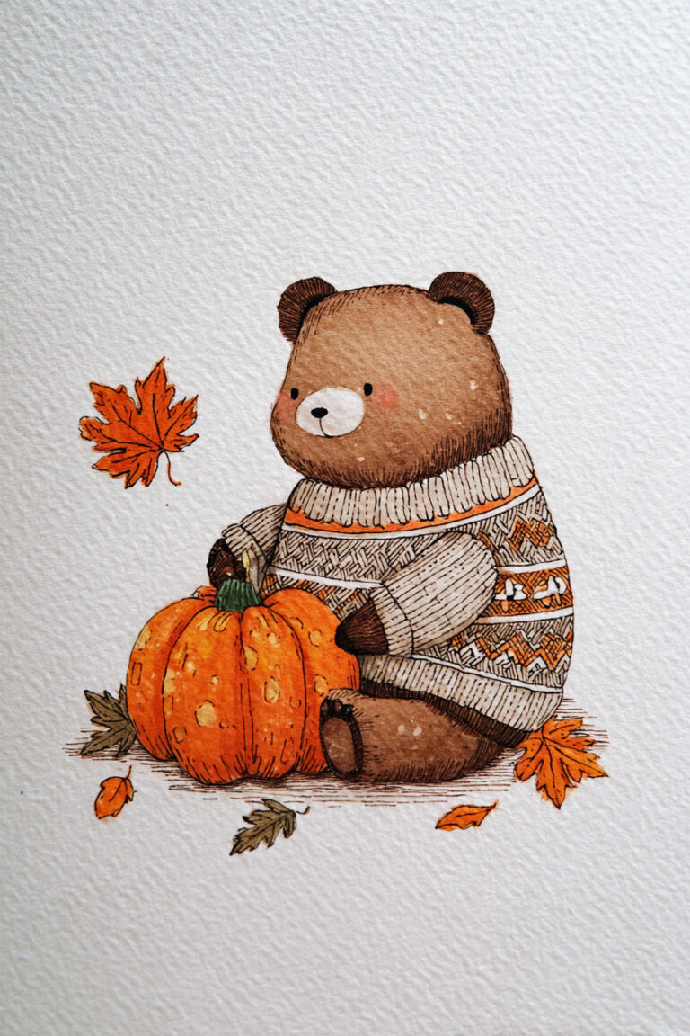 Bear Wearing Sweater