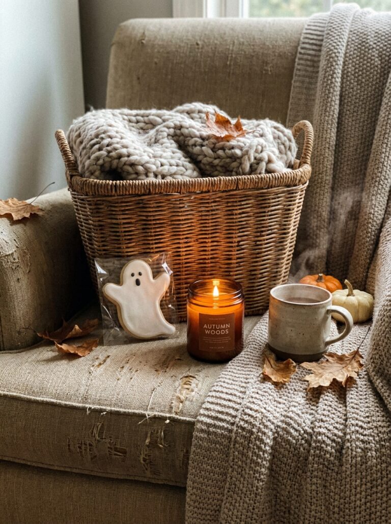 24. Blanket, Ghost Cookie and Scented Candle