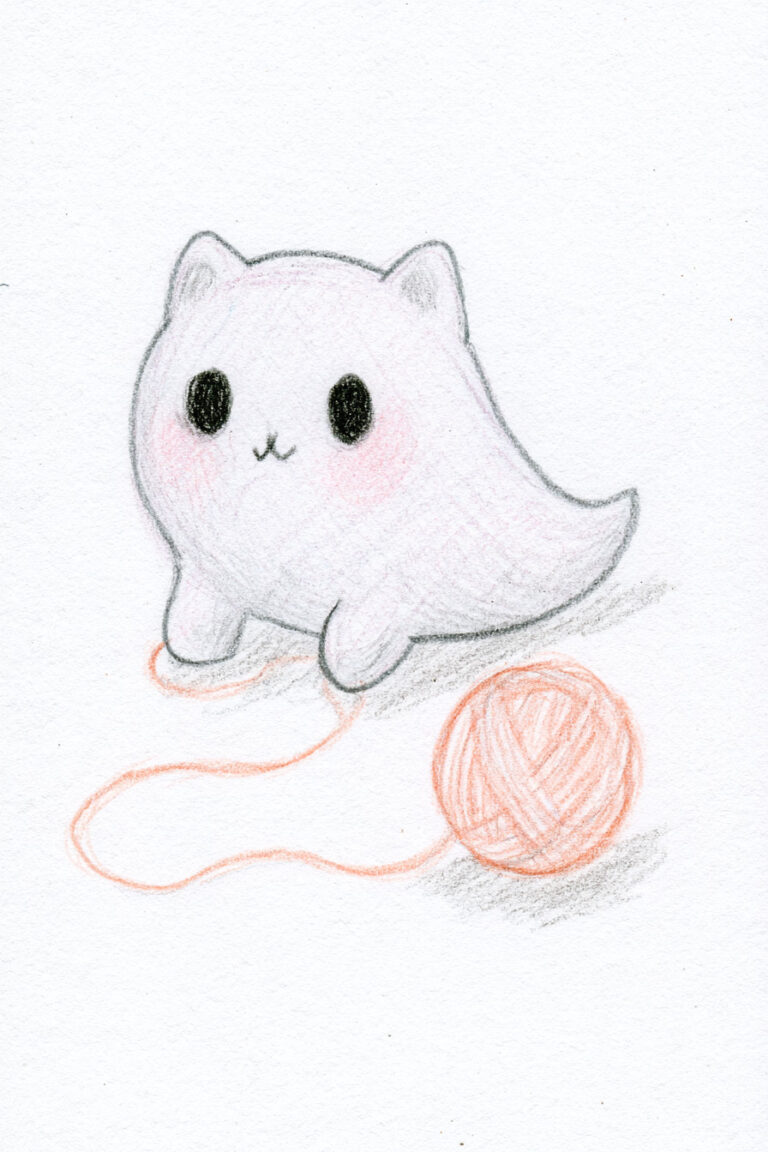 Cat Playing Yarn Ball