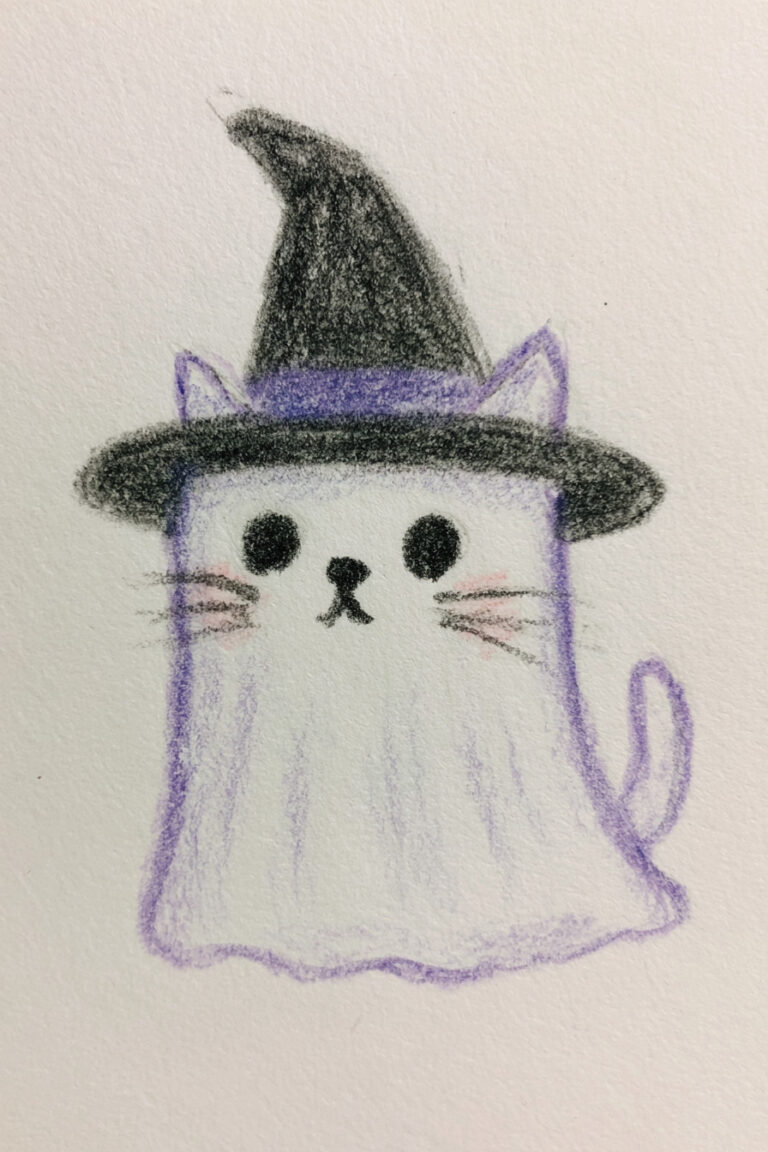Ghost Wearing Witch Hat