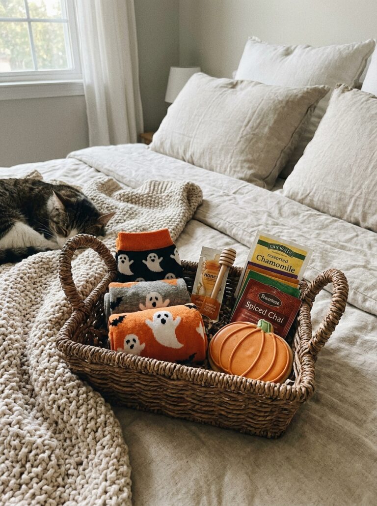 5. Halloween Socks and Tea Bags