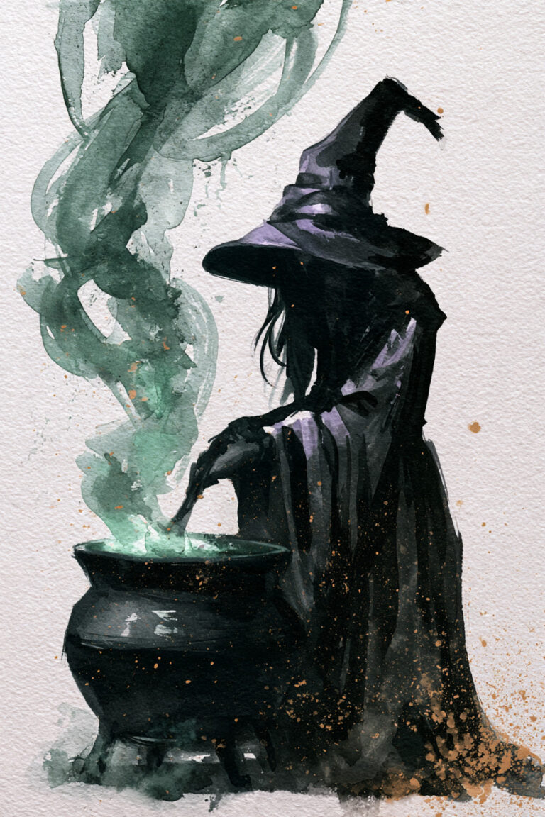 Witch Brewing Potions
