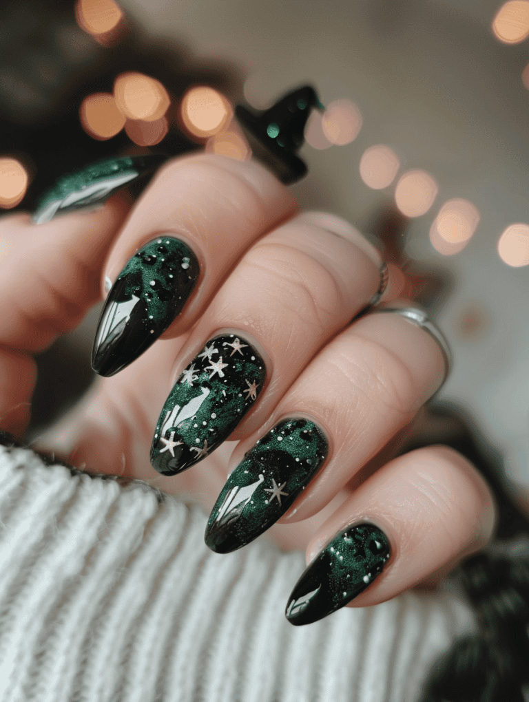 Deep Green And Black Polish