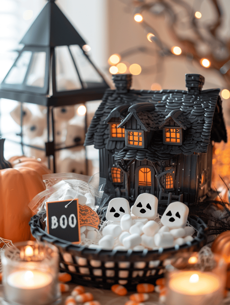 Chocolate Haunted House And Marshmallows