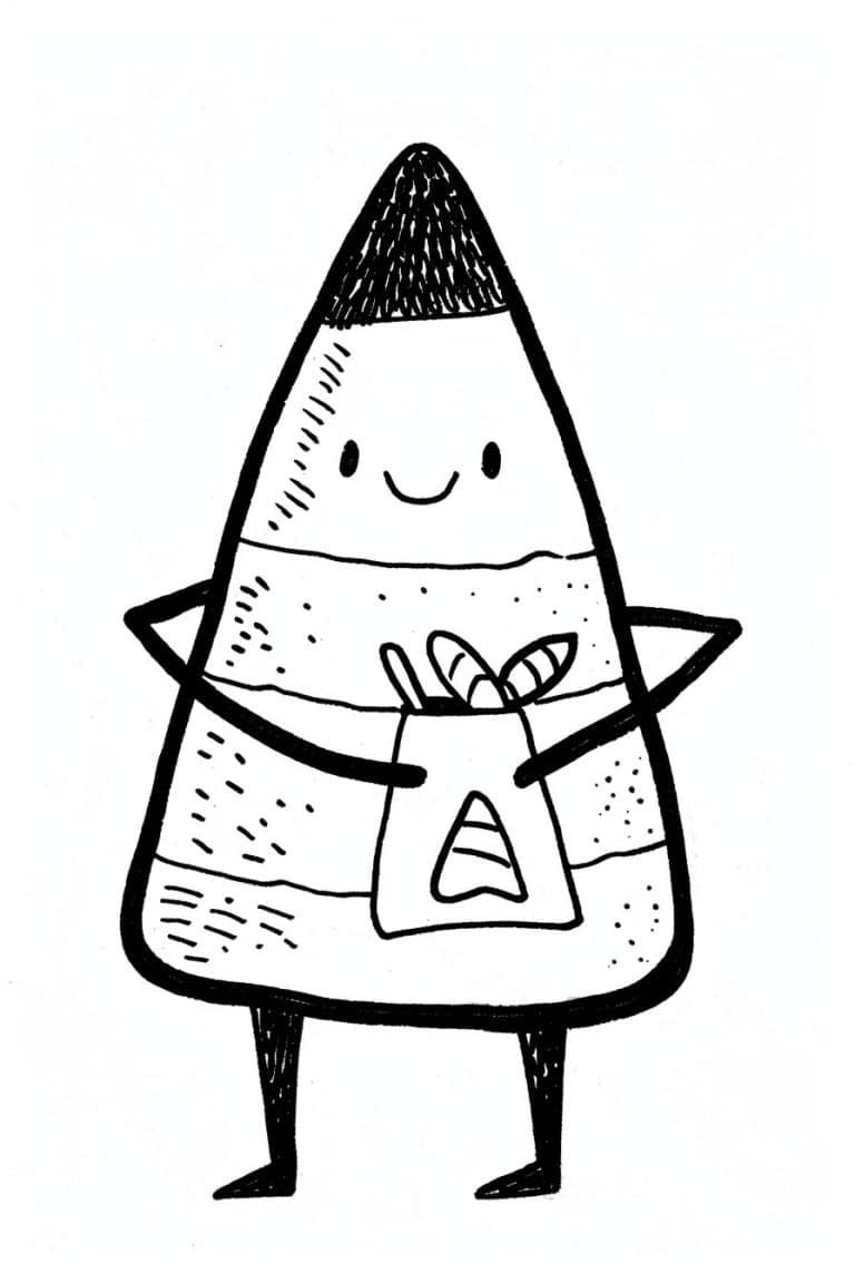 Candy Corn Holding Goodies