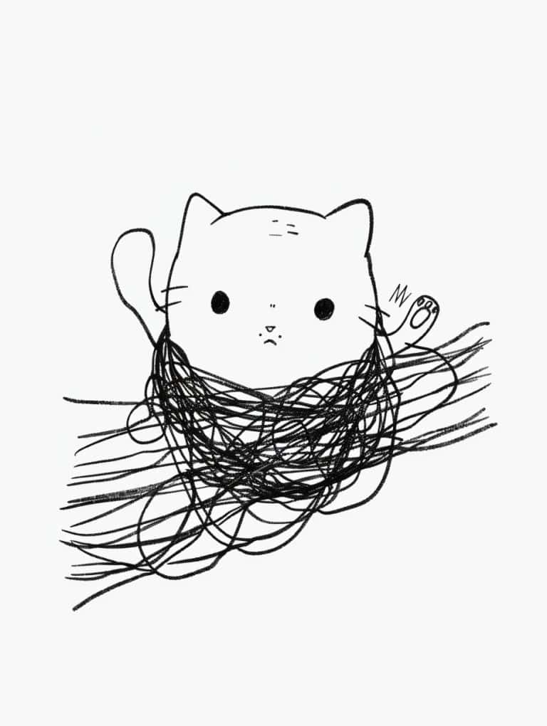 Cat Tangled Up