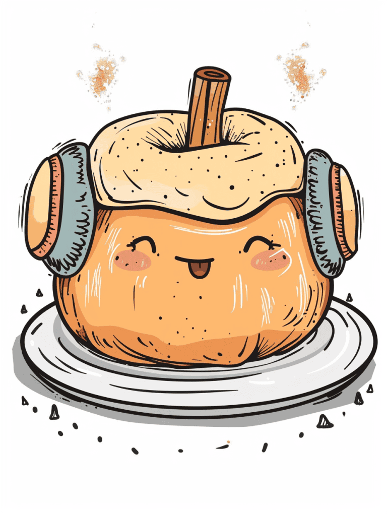 Cinnamon Bun Wearing Earmuffs