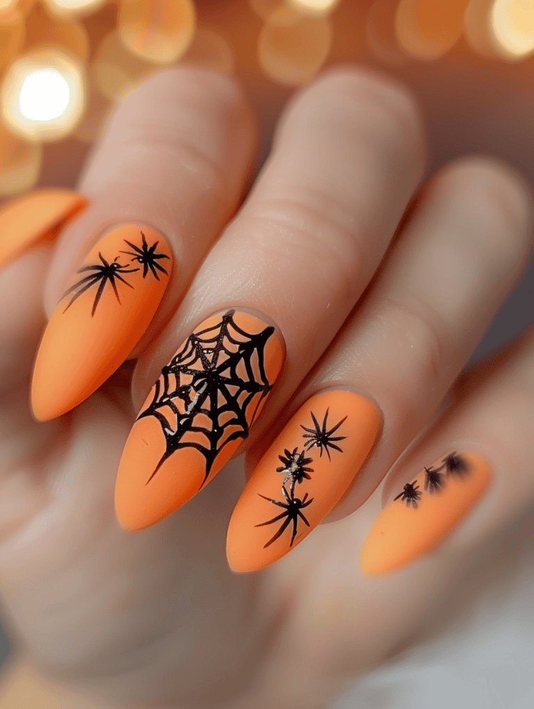 Matte Orange With Spiderwebs