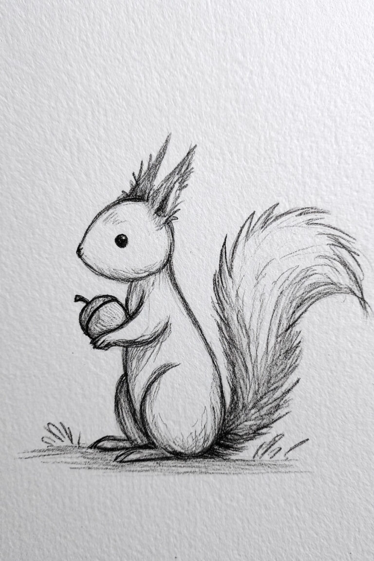 Squirrel Holding Acorn