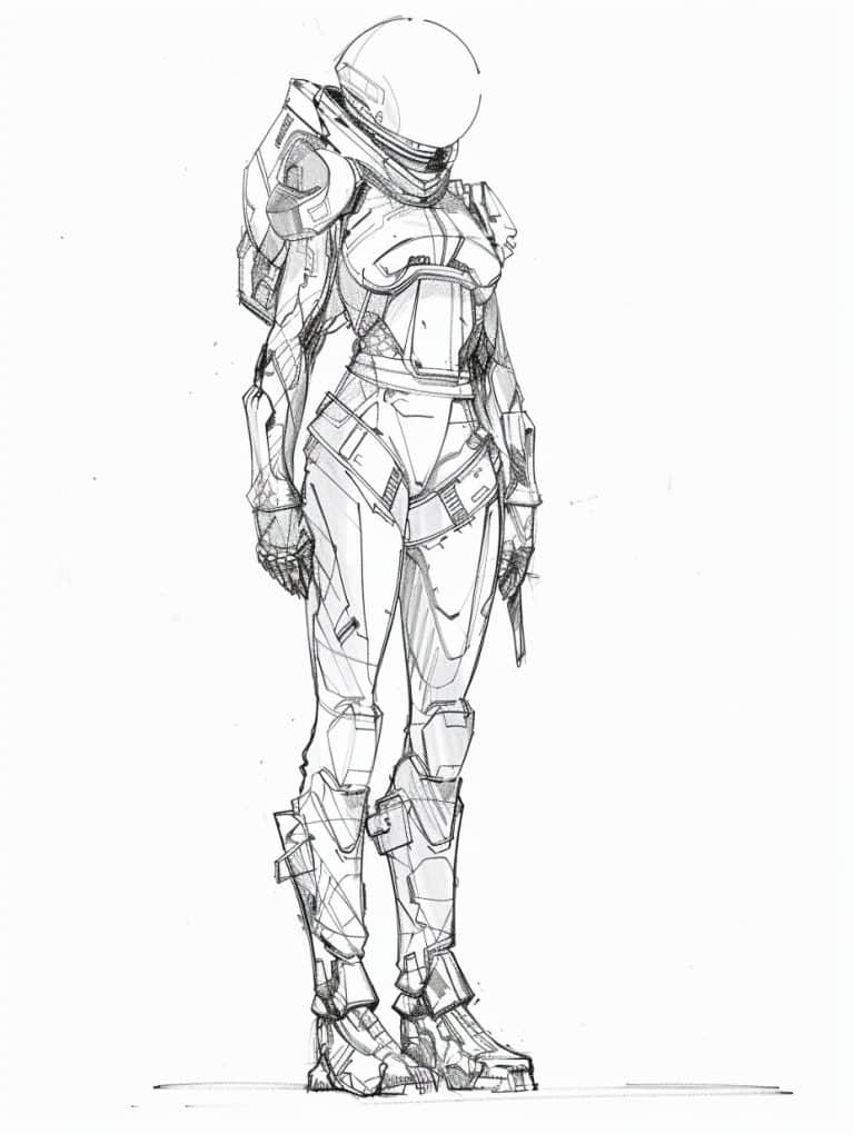 Futuristic Space Traveler