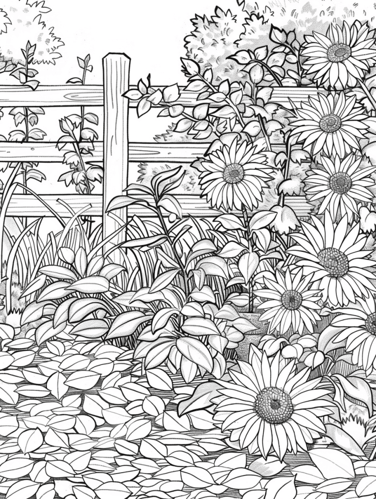 Garden Filled With Autumn Flowers