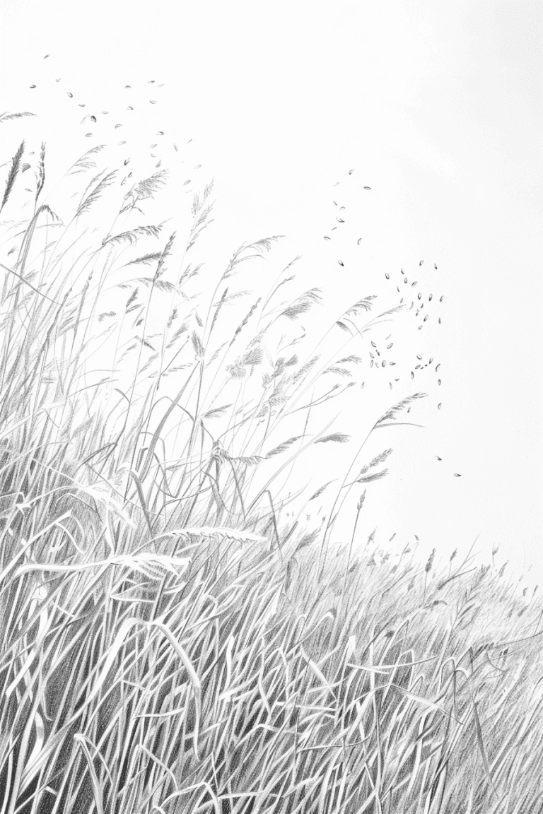 Tall Grass Rustling Through Breeze