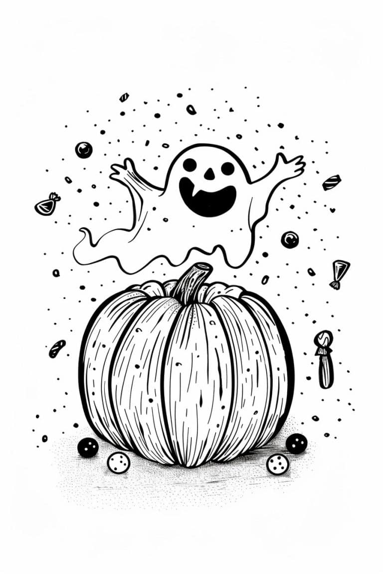 Ghost Popping Out Of Pumpkin