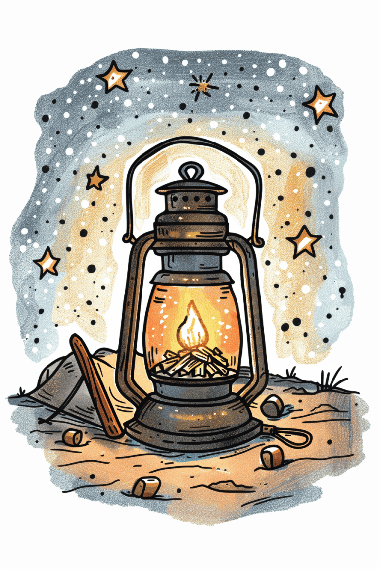Lantern Surrounded By Stars