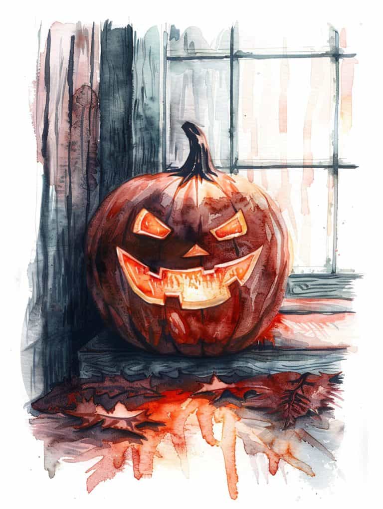 Jack O Lantern On Porch