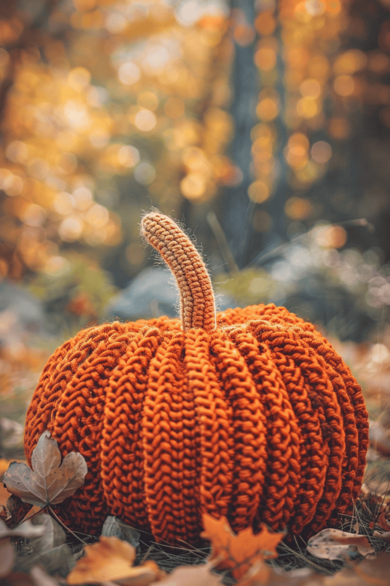 Oversized Crochet Pumpkin