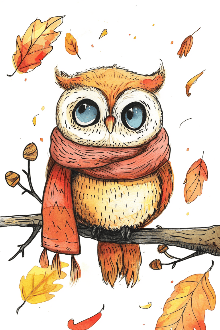 Owl Perched On A Branch