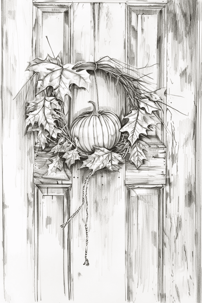 Pumpkin Door Wreath