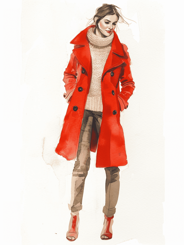Pea Coat Over A Sweater