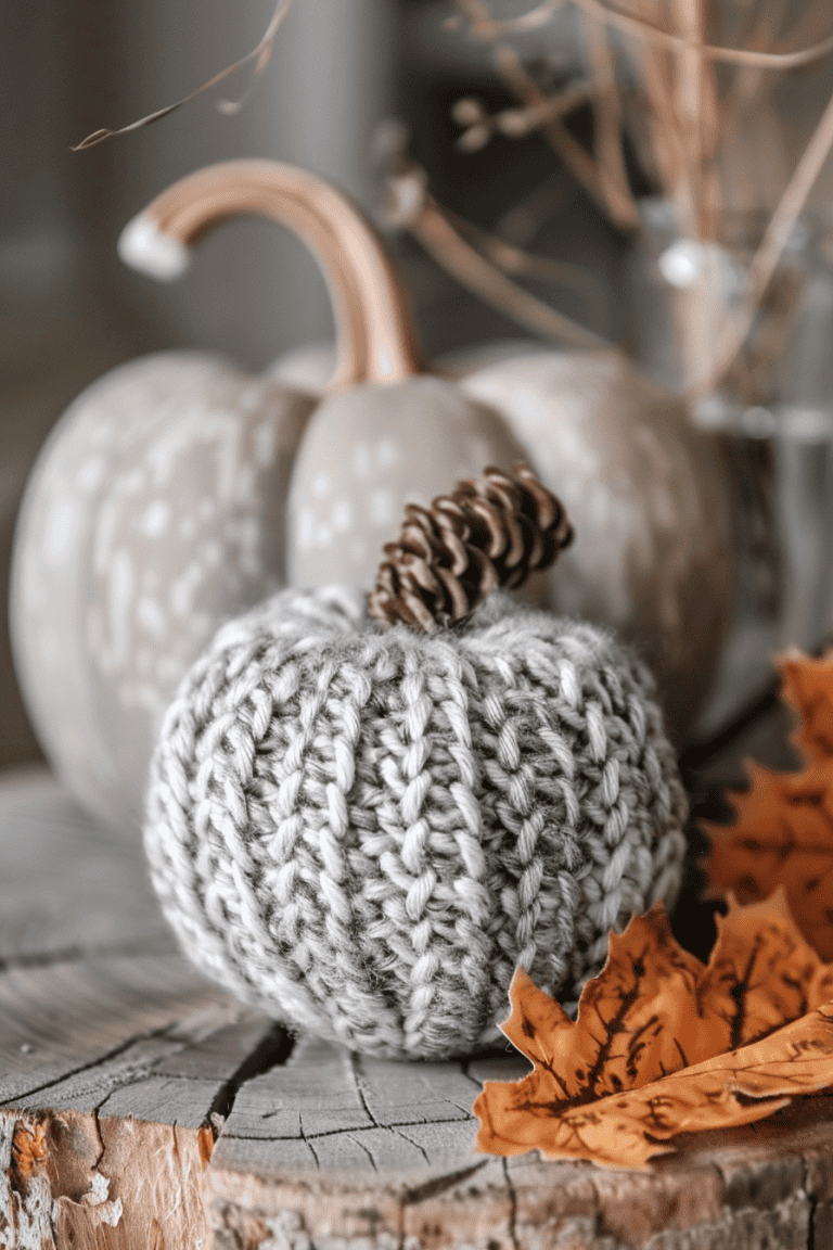 Pumpkin In Soft Gray