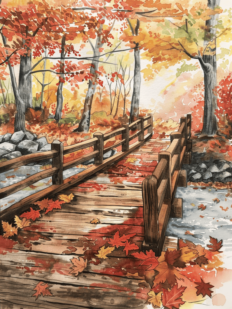 Rustic Wooden Bridge
