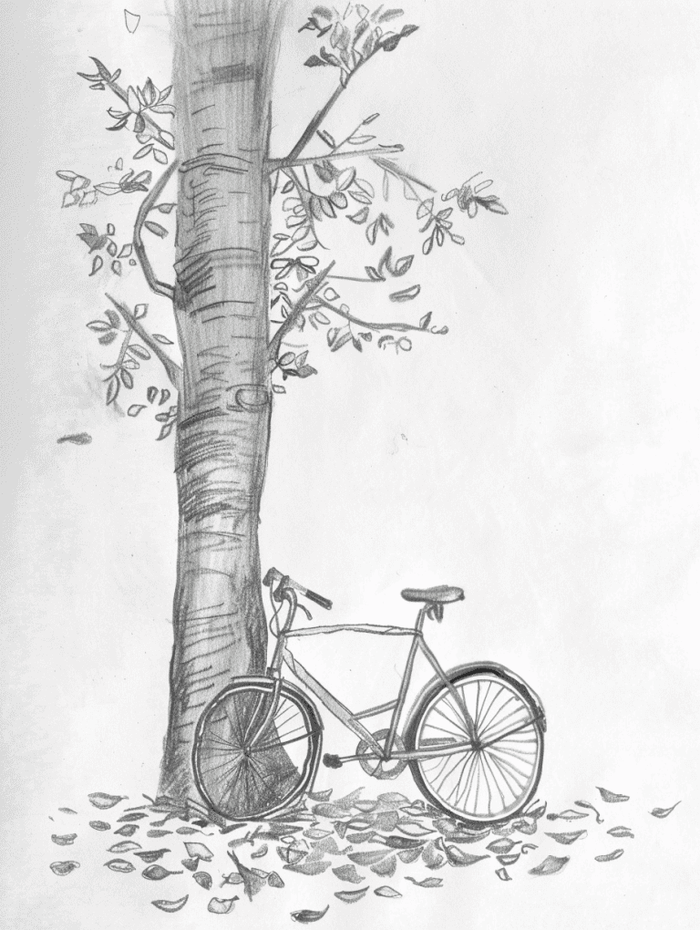 Bicycle Against A Tree