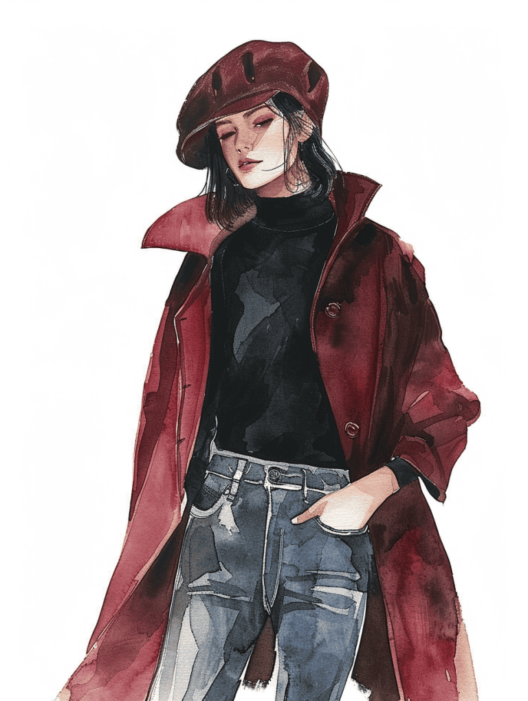 Cape Over A Turtleneck