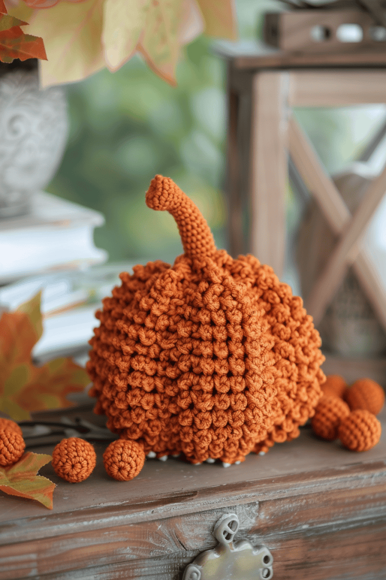 Pumpkin With Bobble Stitches