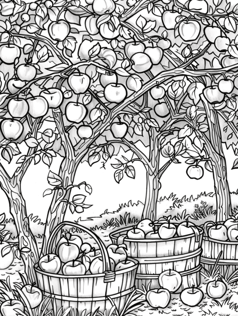 Orchard Filled With Apple Trees