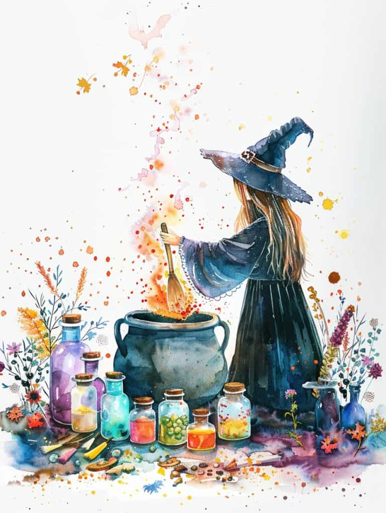 Witch Brewing Potions