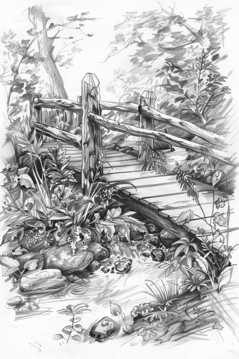 Bridge Crossing A Stream