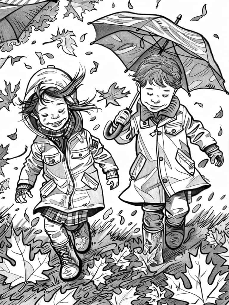 Kids Wearing Raincoats