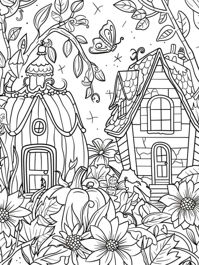 Fairy Houses Made From Pumpkins